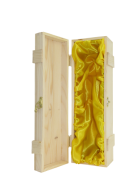Holzkiste mit Scharnierdeckel "Gelb"  